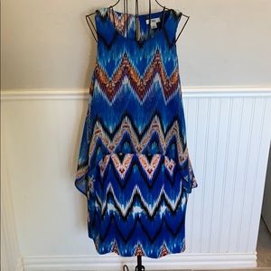 ♥️ CATO Blue Sleeveless Dress AztecDesign Women’sL